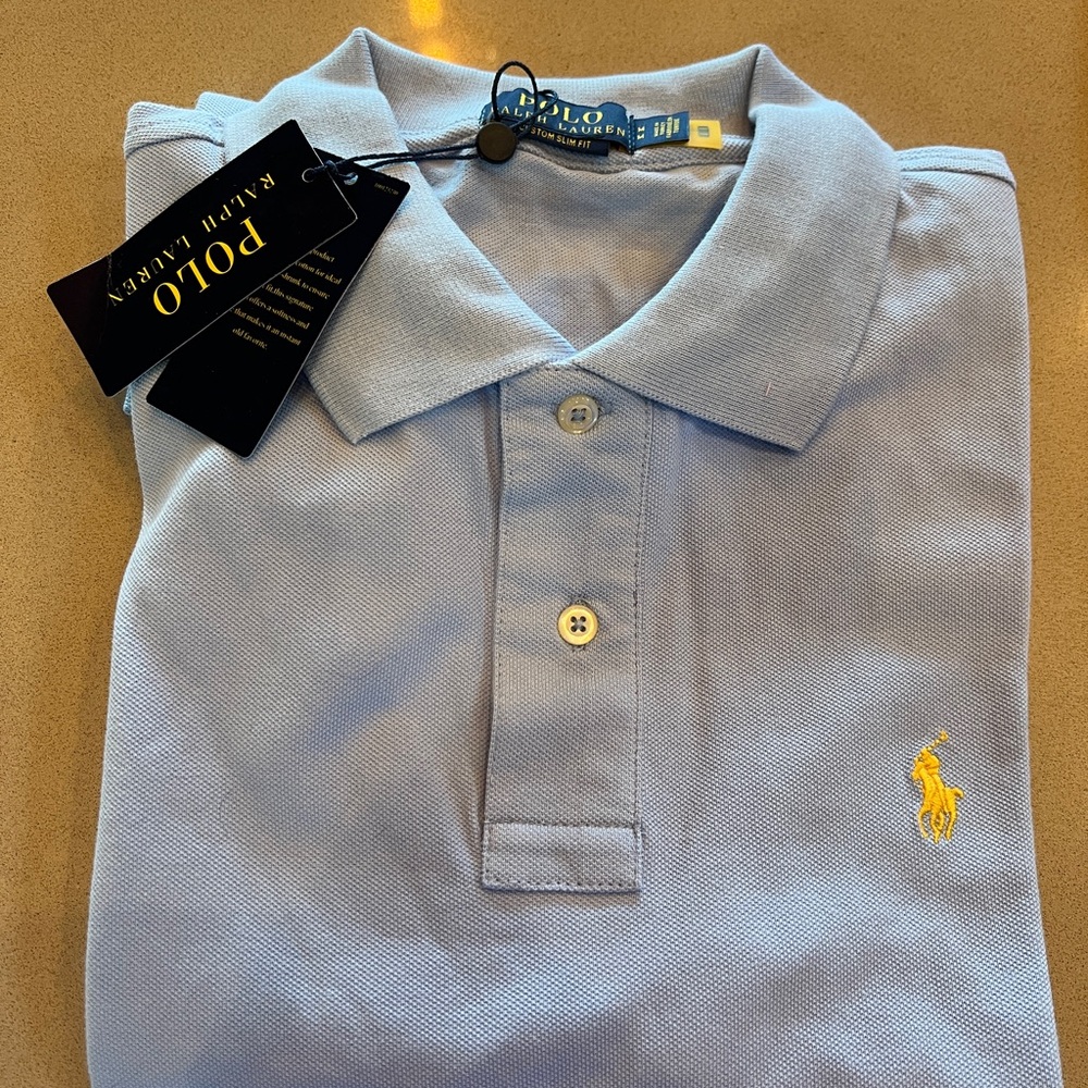 Polo by Ralph Lauren Men's Light Blue Polo Shirt